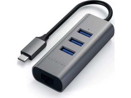 Satechi Redukce / adaptér - Satechi, Aluminium USB-C Hub (3x USB 3.0,Ethernet) Gray