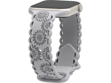 Perforované slunečnice řemínek pro Apple Watch 38/40/41/42(S10)mm (Barva slonová kost)