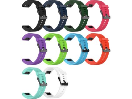 QuickFit silikonový vroubkovaný řemínek s přezkou 20mm