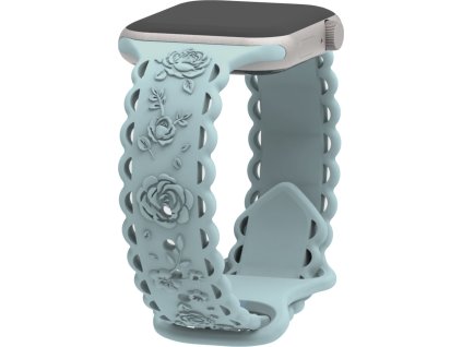 Perforované růže řemínek pro Apple Watch 42/44/45/46/49mm (Barva Černá)