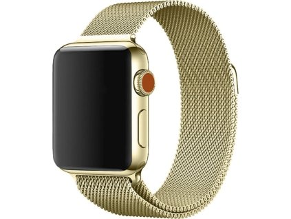 Elegantní dámský řemínek pro Apple Watch v milánském stylu - Light Gold (Velikost 38/40/41mm, Barva Light Gold)