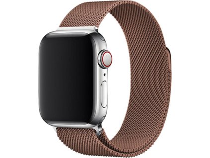 Elegantní řemínek pro Apple Watch v milánském stylu - Coffee (Velikost 38/40/41mm, Barva Coffee)