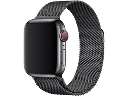Elegantní řemínek pro Apple Watch v milánském stylu - Černý (Barva Černá, Velikost 38/40/41mm)