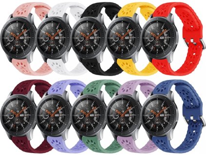 Řemínek s perforovanými pacičkami a přezkovým zapínáním 20mm (Barevná varianta Černý)