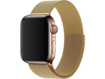 Elegantní řemínek pro Apple Watch v milánském stylu - Gold (Velikost 38/40/41mm, Barva Gold)
