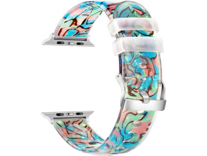 Průhledný silikonový vzorovaný řemínek pro Apple Watch 42/44/45/46/49mm (Varianta vzor 1)