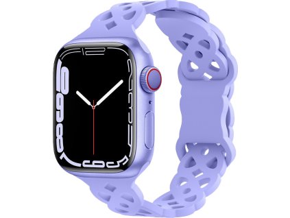 Silikonový úzký perforovaný řemínek pro Apple Watch 38/40/41/42(S10)mm (Barevná varianta Černý)