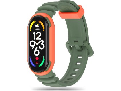 Tech-Protect Řemínek pro Xiaomi Mi Band 5 / 6 / 7 - Tech-Protect, Iconband Hybrid Green/Orange