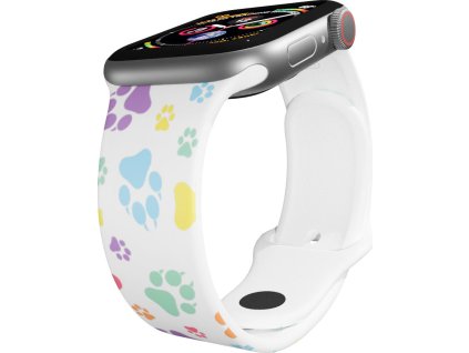 Apple watch řemínek Barevné pacičky (Barva Černá, Rozměr 38/40/41mm)