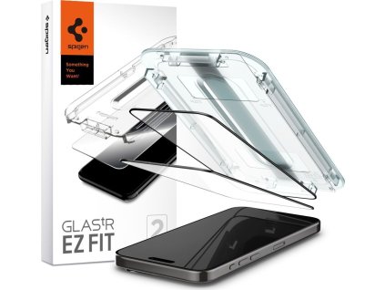 Spigen Ochranné tvrzené sklo na iPhone 15 Pro MAX - Spigen, Glas.tR EZ Fit (2ks s aplikátorem)