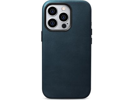 iCarer Kožený obal na iPhone 15 Pro MAX - iCarer, OilWax MagSafe Blue 11.01.WMI15230604-Blue