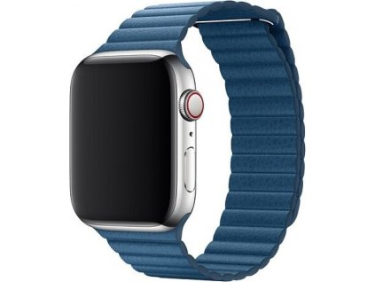 Devia Řemínek pro Apple Watch 38mm / 40mm / 41mm / 42mm - Devia, LeatherLoop Cape Cod Blue