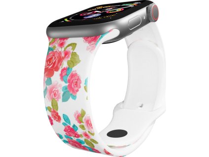 Apple watch řemínek Červené růžičky (Rozměr 38/40/41mm)