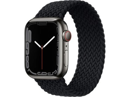 Pletený navlékací řemínek pro Apple Watch - Černý (Barva Černá, Velikost 38/40/41mm, Obvod M (střední obvod zápěstí))