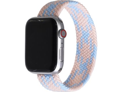 Pletený navlékací řemínek pro Apple Watch - Diamond Pink (Velikost 38/40/41mm, Barva Světle růžová, Obvod S (menší obvod zápěstí))