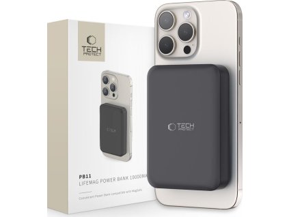 Tech-Protect Powerbanka s MagSafe pro iPhone - Tech-Protect, PB11 LifeMag 10000mAh Black