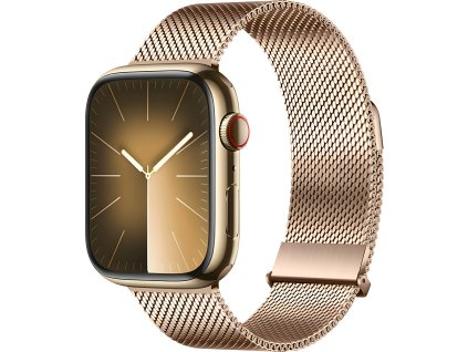 DuxDucis Řemínek na Apple Watch 38mm / 40mm / 41mm / 42mm - DuxDucis, Milanese Pro Gold