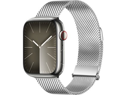 DuxDucis Řemínek na Apple Watch 44mm / 45mm / 46mm / 49mm - DuxDucis, Milanese Pro Silver