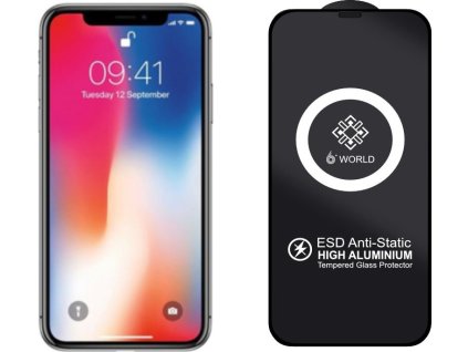 ESD 3D Ochranné tvrzené sklo na iPhone X/XS