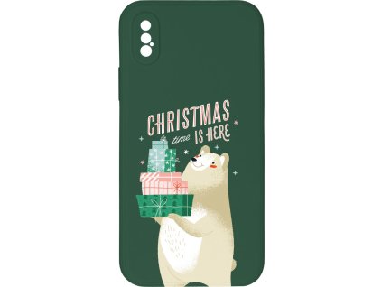 Kryt Vánoce jsou tady zelený pro iPhone X/XS