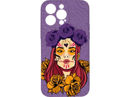 60933 kryt lebka s kvety 2 pro iphone 15 pro max