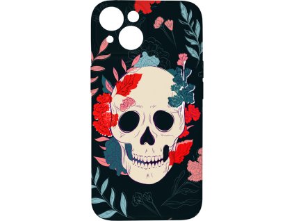 60051 1 kryt lebka s kvety pro iphone 15