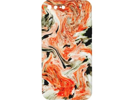 Kryt Oranžový mramor pro iPhone 7/8 Plus