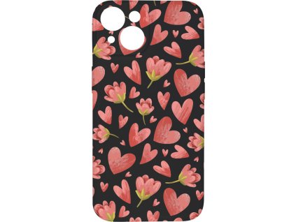 Kryt Valentýnský kryt černý pro iPhone 15 Plus