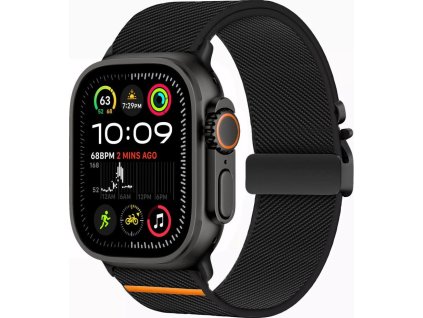 Tech-Protect Řemínek pro Apple Watch 44mm / 45mm / 46mm / 49mm - Tech-Protect, Nylon Clasp Black