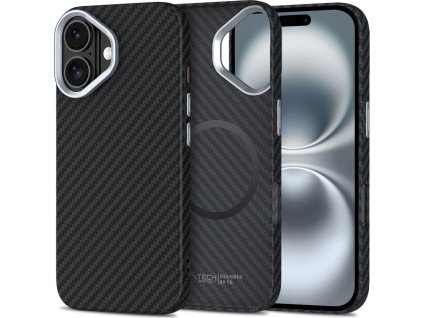 Tech-Protect Ochranný kryt na iPhone 16 - Tech-Protect, ION Carbon MagSafe Black