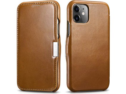iCarer Knížkové pouzdro pro iPhone 12 mini - iCarer, Vintage Khaki 01.20.RIX1209-GG