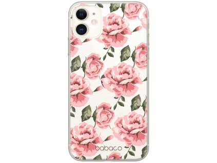 Babaco Ochranný kryt pro iPhone 11 - Babaco, Flowers 013 Transparent BPCFLOW7024