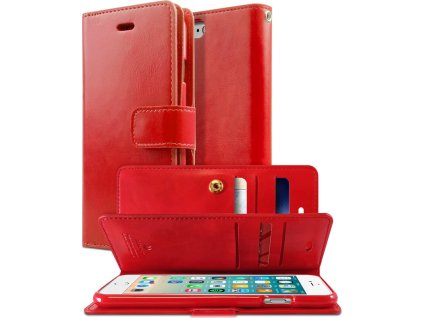 Mercury Pouzdro / kryt pro iPhone 7 / 8 / SE (2020/2022) - Mercury, Mansoor Diary Red