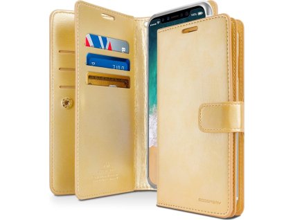 Mercury Knížkové pouzdro na iPhone XR - Mercury, Mansoor Diary Gold