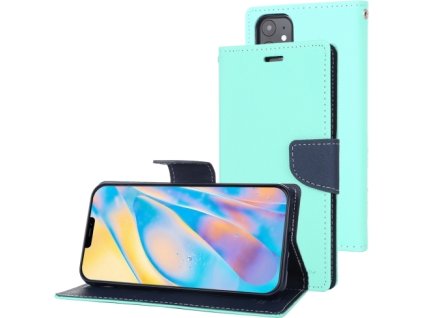 Mercury Pouzdro na iPhone 12 mini - Mercury, Fancy Diary Mint/Navy