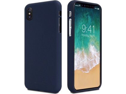 Mercury Ochranný kryt pro iPhone XS / X - Mercury, Soft Feeling Midnight Blue