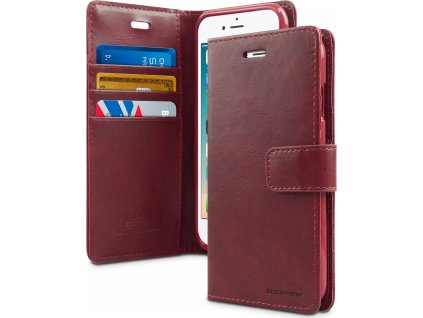 Mercury Pouzdro / kryt pro iPhone 7 Plus / 8 Plus - Mercury, Bluemoon Diary Wine