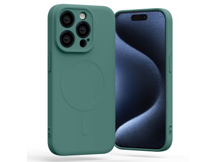 Mercury Ochranný kryt na iPhone 12 - Mercury, SemiSilicon MagSafe Green