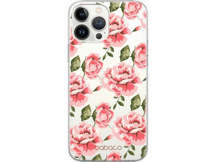 Babaco Ochranný kryt na iPhone 16 PLUS - Babaco, Flowers 013 Transparent BPCFLOW7239