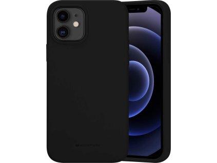Mercury Ochranný kryt pro iPhone 12 / 12 Pro - Mercury, Silicone Black