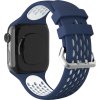 Perforovaný řemínek s dvojitým zapínáním pro Apple Watch 38/40/41/42(S10)mm (Barevná varianta Černo-Šedý)