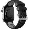 Perforovaný řemínek s dvojitým zapínáním pro Apple Watch 38/40/41/42(S10)mm (Barevná varianta Černo-Šedý)