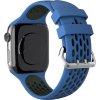 Perforovaný řemínek s dvojitým zapínáním pro Apple Watch 42/44/45/46/49mm (Barevná varianta Černo-Šedý)