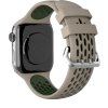 Perforovaný řemínek s dvojitým zapínáním pro Apple Watch 42/44/45/46/49mm (Barevná varianta Černo-Šedý)