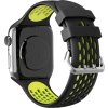 Perforovaný řemínek s dvojitým zapínáním pro Apple Watch 42/44/45/46/49mm (Barevná varianta Černo-Šedý)