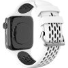 Perforovaný řemínek s dvojitým zapínáním pro Apple Watch 42/44/45/46/49mm (Barevná varianta Černo-Šedý)