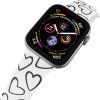Apple watch řemínek Srdce černobílá (Rozměr 38/40/41mm, barva pásku černá)