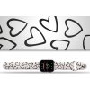 Apple watch řemínek Srdce černobílá (Rozměr 38/40/41mm, barva pásku černá)