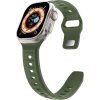 Silikonový vroubkovaný řemínek pro Apple Watch 42/44/45/46/49mm (Barevná varianta Černý)