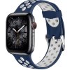 Perforovaný řemínek s přezkou pro Apple Watch 38/40/41/42(S10)mm (Barevná varianta Černo-Šedý)